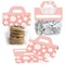 Big Dot of Happiness Pink Daisy Flowers - DIY Floral Party Clear Goodie Favor Bag Labels - Candy Bags with Toppers - Set of 24